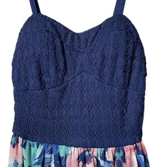 Lily Rose Maxi Dress w/Knit Top & Lined Floral Chiffon Skirt (Size: XS) - Picture 2 of 11